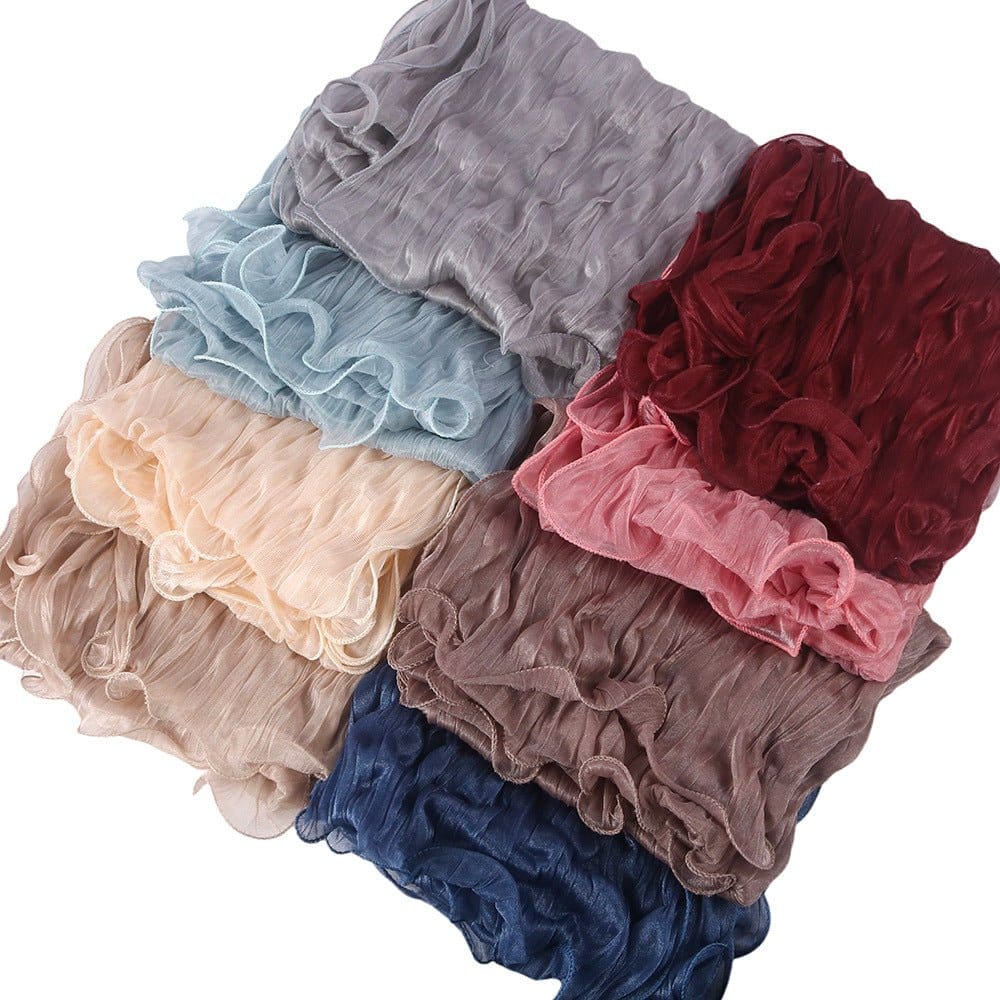 Crinkle Shimmer Hijab(MH228) - A-1 Thread Vault