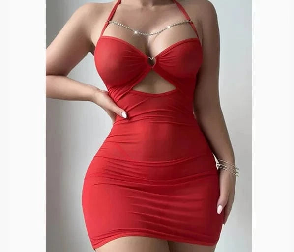 Cross-border foreign trade new perspective high elastic mesh yarn flirting underwear hip skirt pajamas nightgown sex women - A-1 Thread Vault