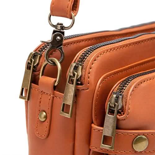 Crossbody Leather Shoulder Bag and Clutch - A-1 Thread Vault
