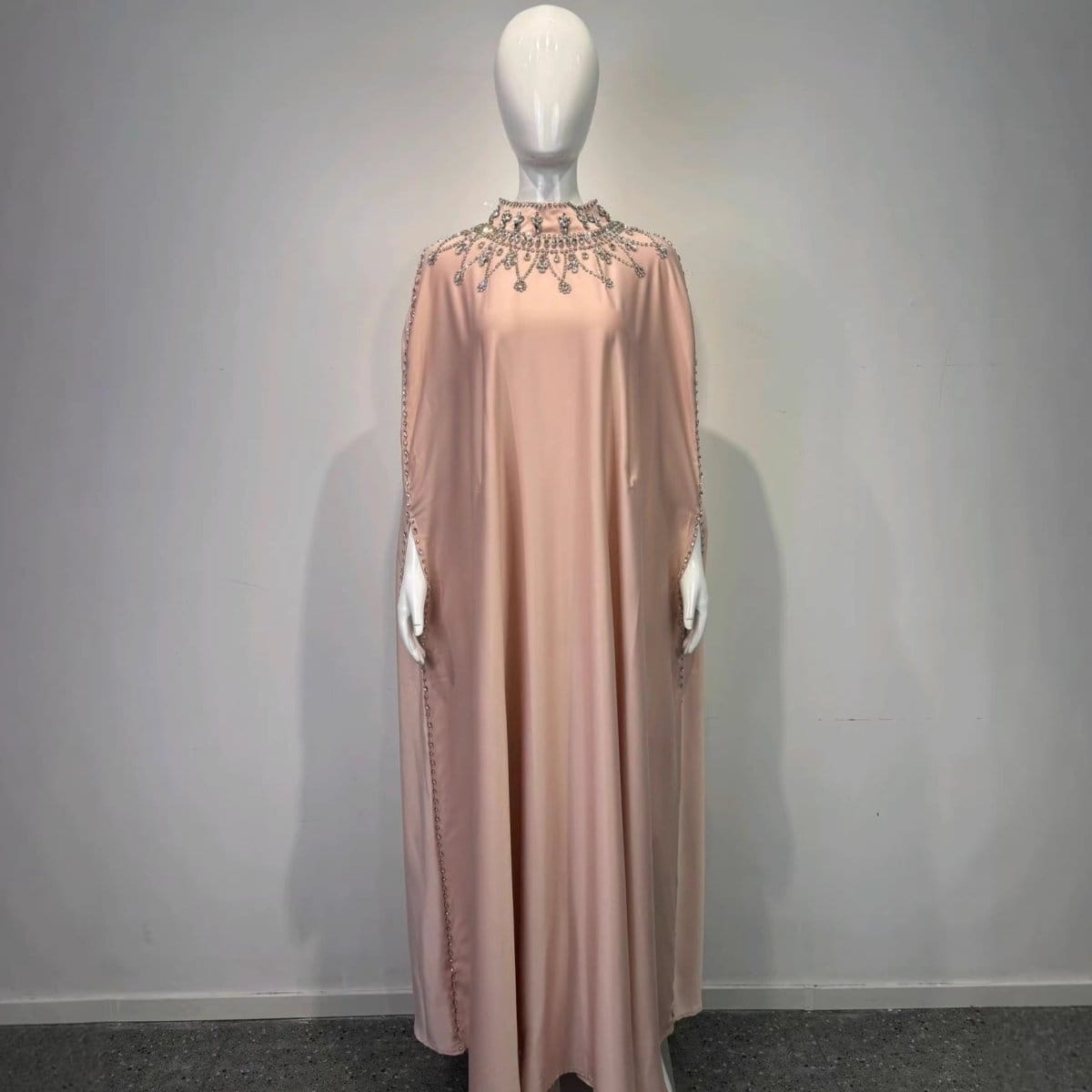 Crystal Embellished Cape Kaftan (MA418) - A-1 Thread Vault