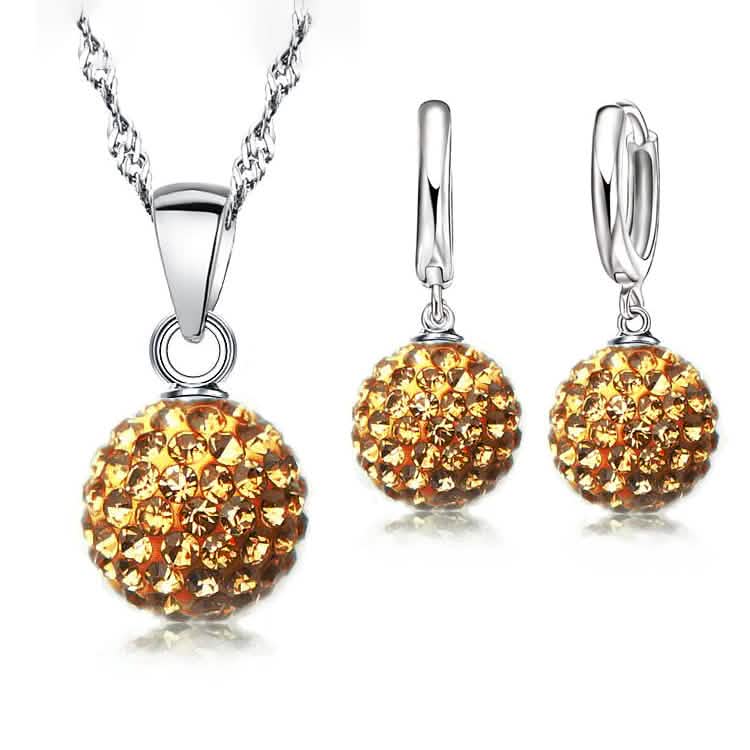 Crystalline Solid Silver Woman Jewelry Disco Ball Set - A-1 Thread Vault