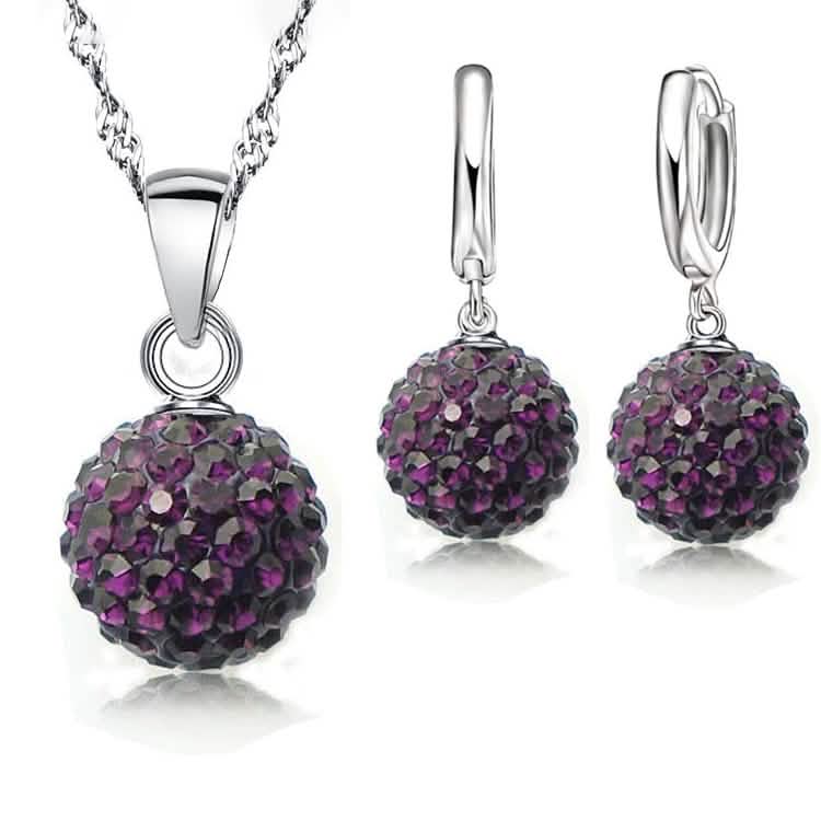 Crystalline Solid Silver Woman Jewelry Disco Ball Set - A-1 Thread Vault