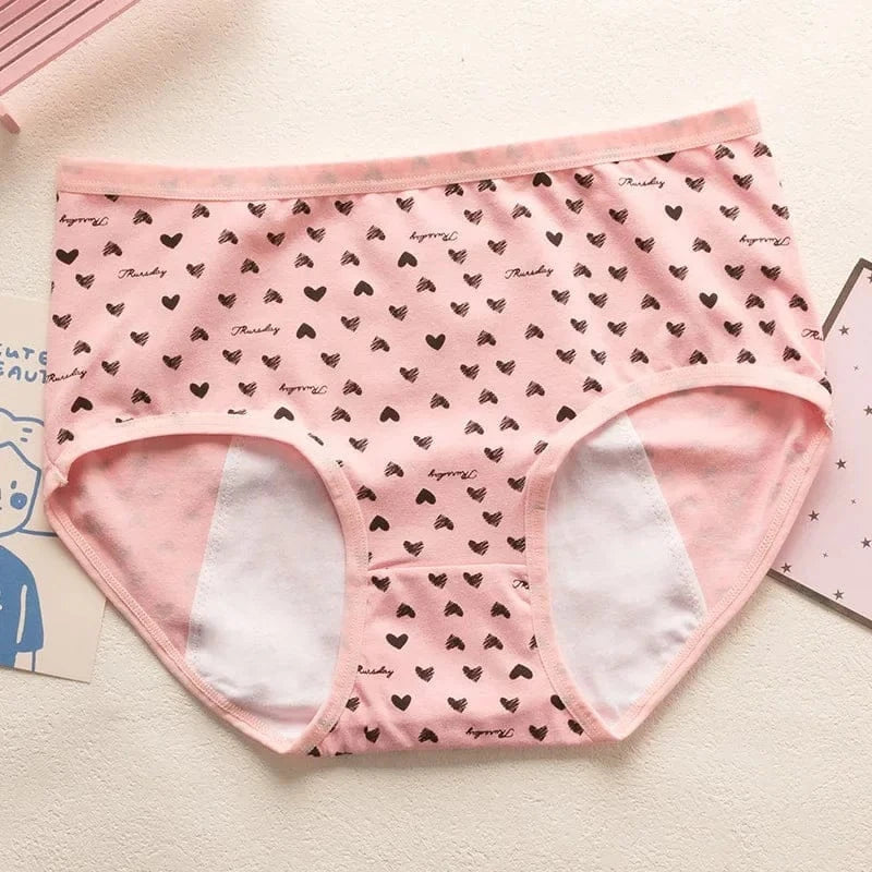 Cute Cartoon Menstrual Girls Period Underwear Leak Proof Panties Menstrual Panties for Teenager Leakproof Physiological Panties - A-1 Thread Vault