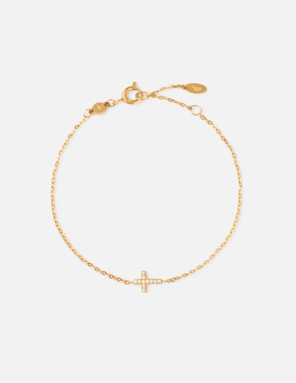 Dainty Gem Cross Link Bracelet - A-1 Thread Vault