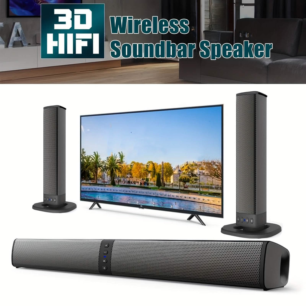 Wireless Soundbar for TV – 2-in-1 Detachable Bluetooth Speaker - A-1 Thread Vault