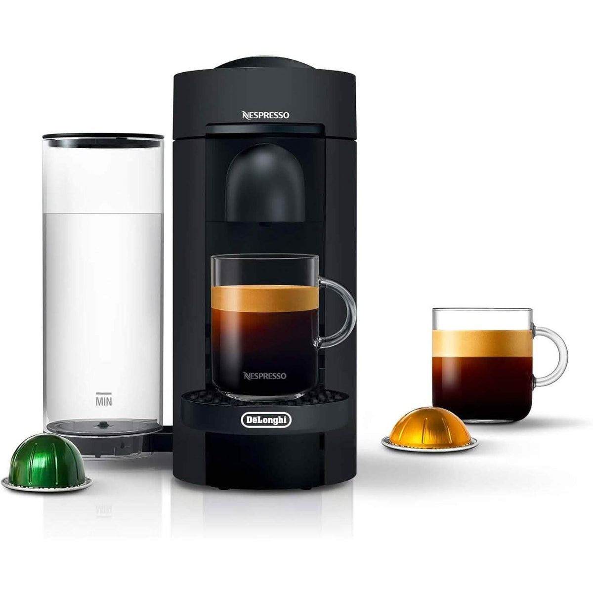 De'Longhi Nespresso VertuoPlus Coffee and Espresso Machine by De'Longhi, 38 ounces, Matte Black (Refurbished) - A-1 Thread Vault