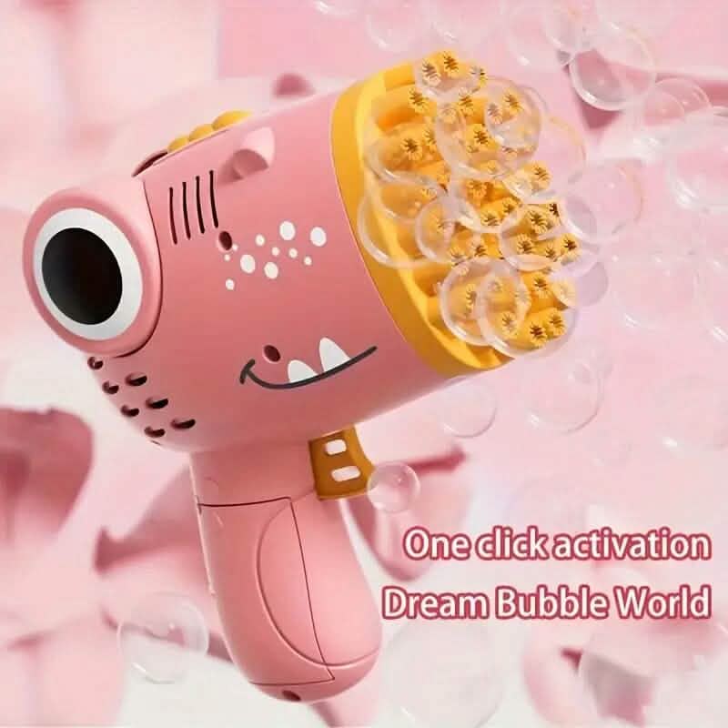 Dinosaur-Themed Automatic Bubble Blower 40-Hole Handheld Toy Gun - A-1 Thread Vault