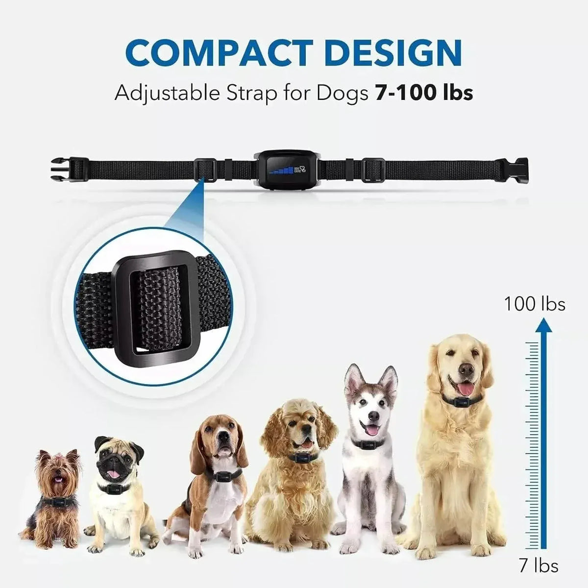 Dog Bark Collar Rechargeable with Intelligent Bark Control Vibration - A-1 Thread Vault