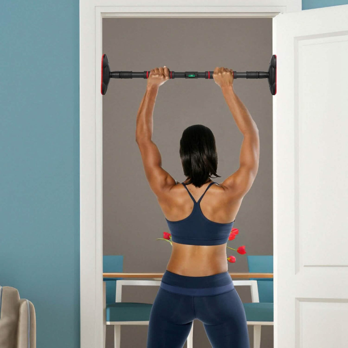 Doorway Pull Up Bar Heavy Duty with Foam Grips Level - A-1 Thread Vault