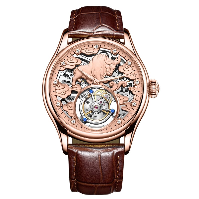Double-sided Gemstone Glass Mechanical Watch - A-1 Thread Vault