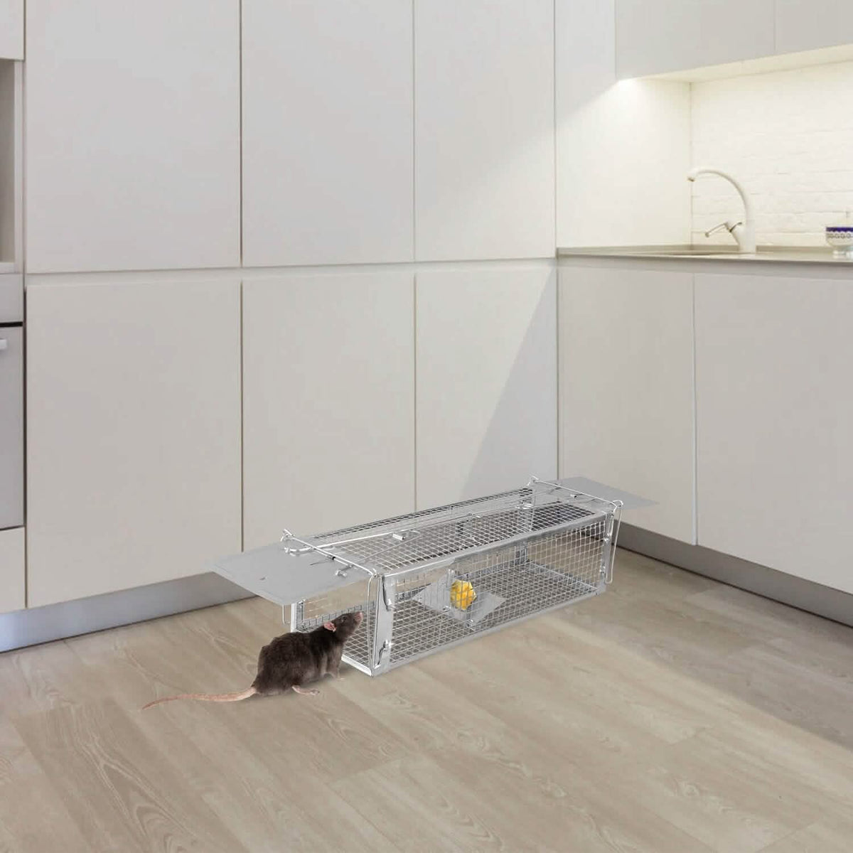 Dual Door Rat Trap Cage Humane with 2 Detachable U Shape Rod - A-1 Thread Vault