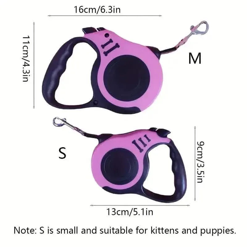 Durable Double Switch Retractable Pet Leash - A-1 Thread Vault