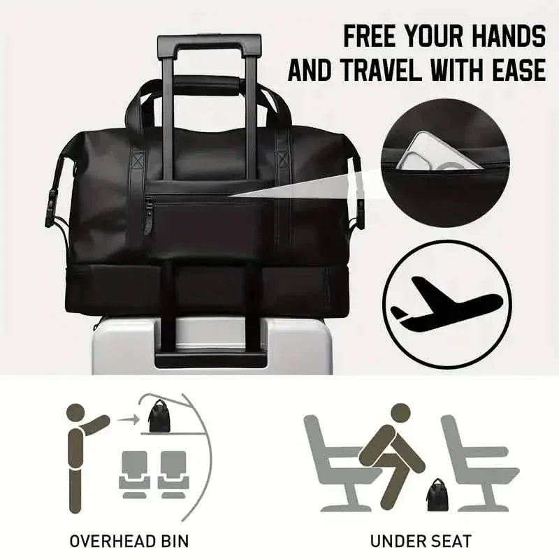 Durable Large Weekender Bag with Shoe Compartment - A-1 Thread Vault