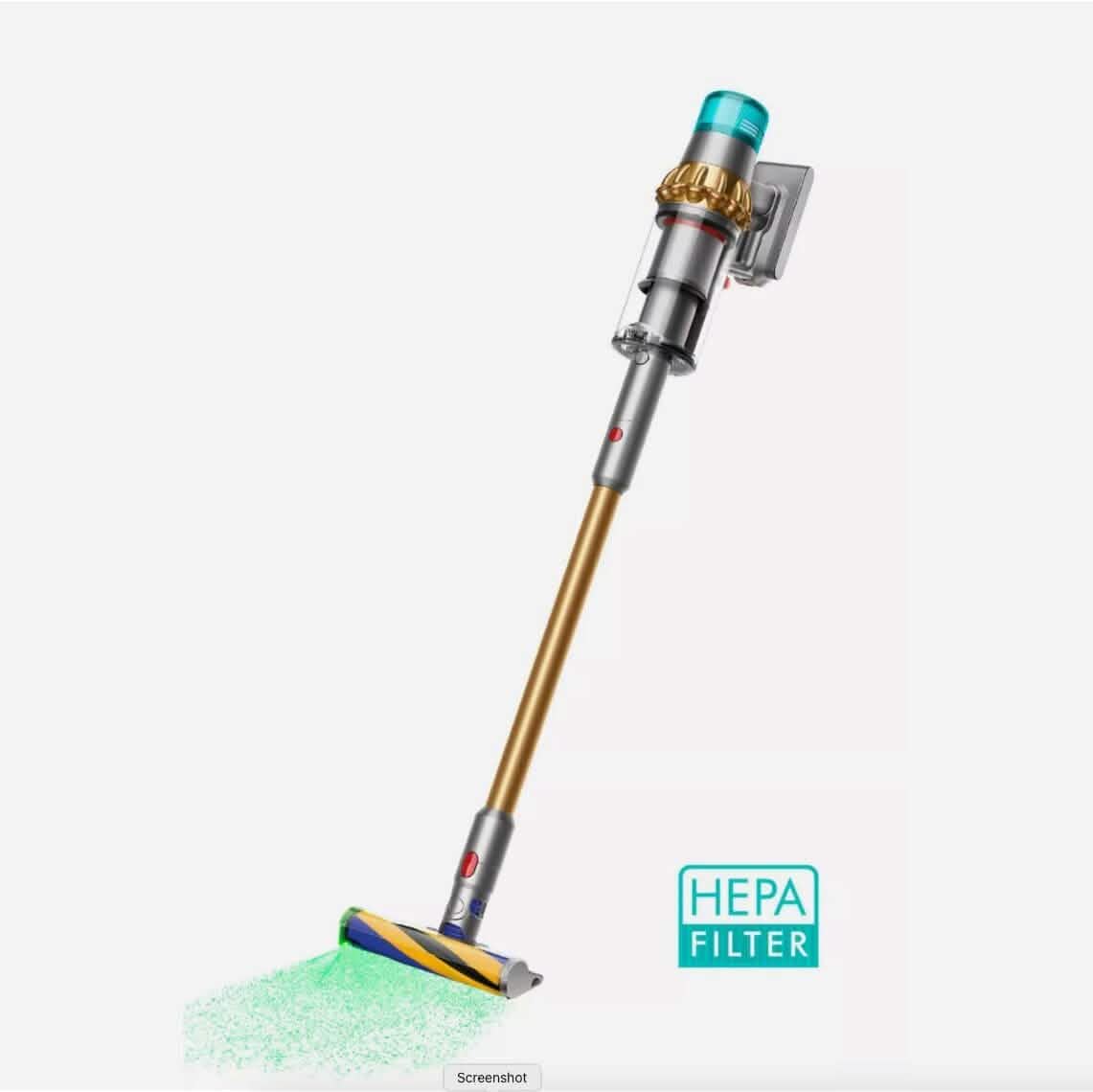 Dyson V15 Detect Absolute Stick Vacuum Cleaner HEPA Filtration - Gold (447294-01) - A-1 Thread Vault