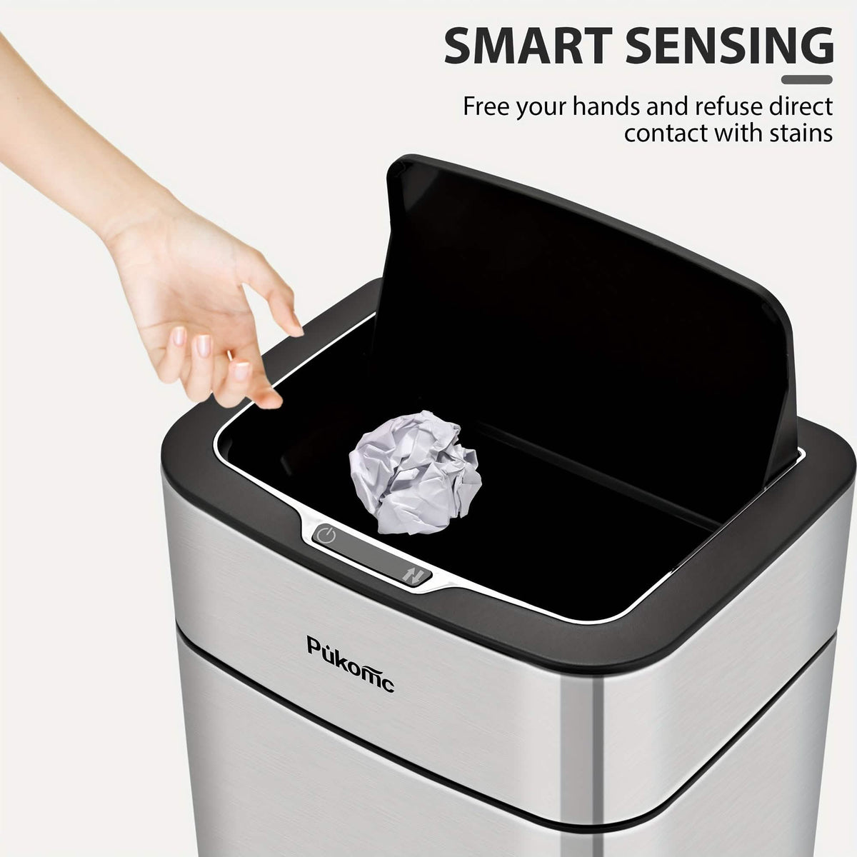 Automatic Stainless Steel Sensor Trash Can – Hands-free Quiet Close & Odor-Control System - A-1 Thread Vault