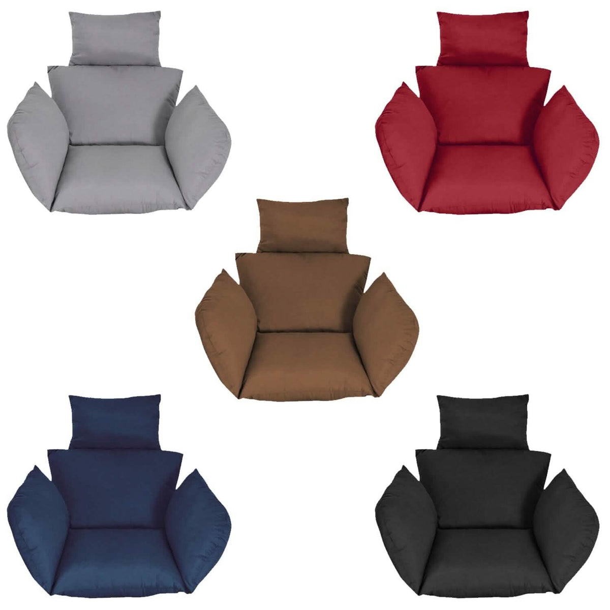 Egg Chair Hanging Basket Seat Cushion with Headrest - A-1 Thread Vault