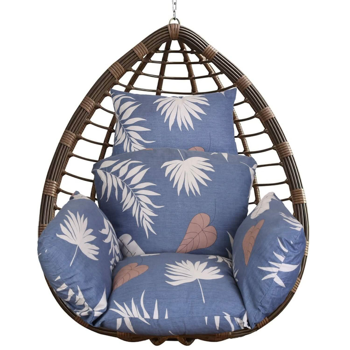Egg Chair Hanging Basket Seat Soft Cushion with Headrest - A-1 Thread Vault