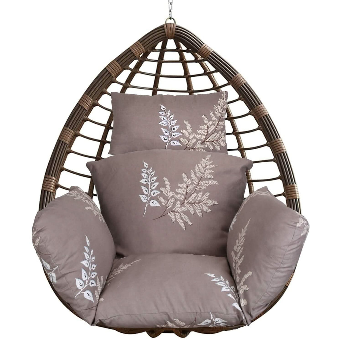 Egg Chair Hanging Basket Seat Soft Cushion with Headrest - A-1 Thread Vault