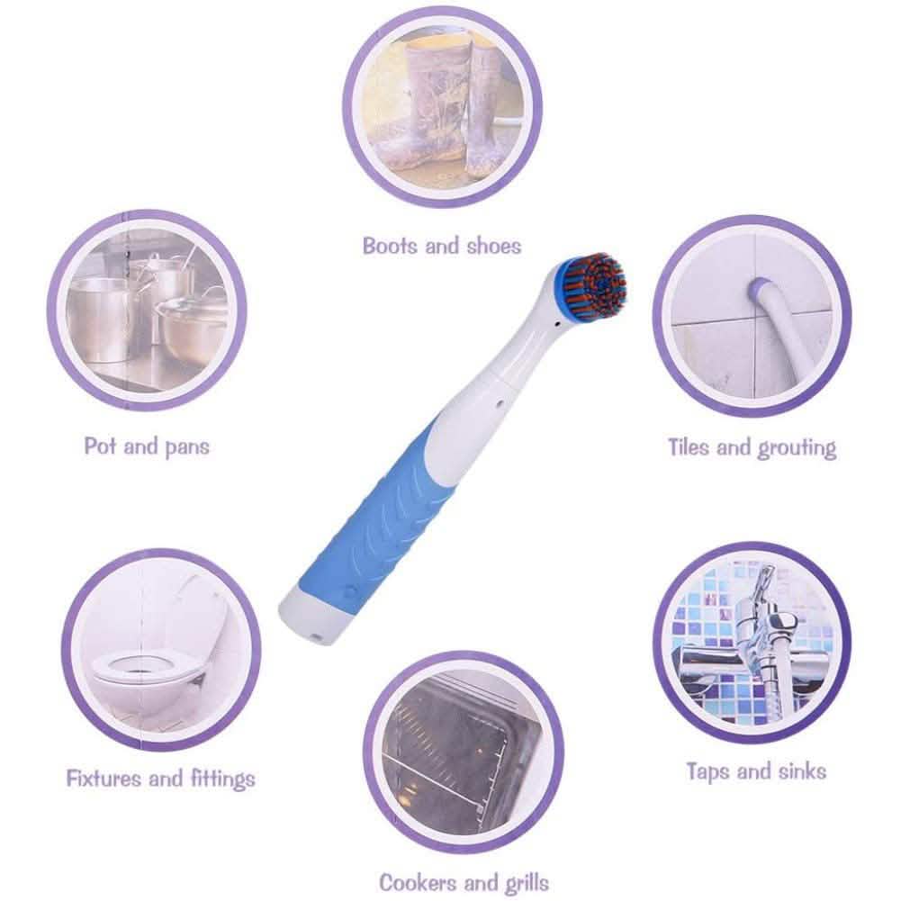 Electric Cleaning Brush with Household All Purpose 4 Brush Heads - A-1 Thread Vault