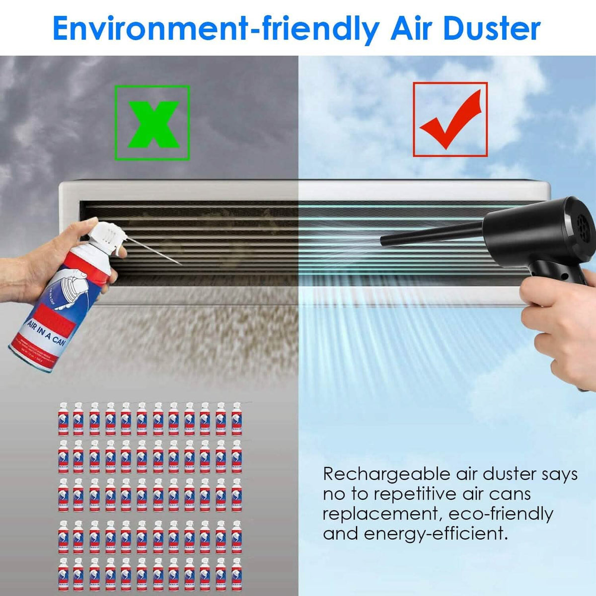Electric Cordless Air Duster Blower for Computer Keyboard - A-1 Thread Vault