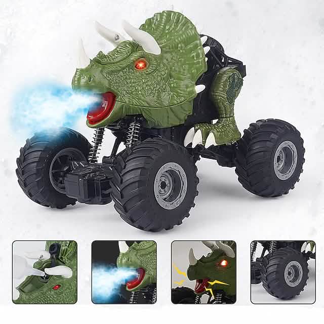 Electric Dinosaur Remote Control Spray Stunt Car - A-1 Thread Vault