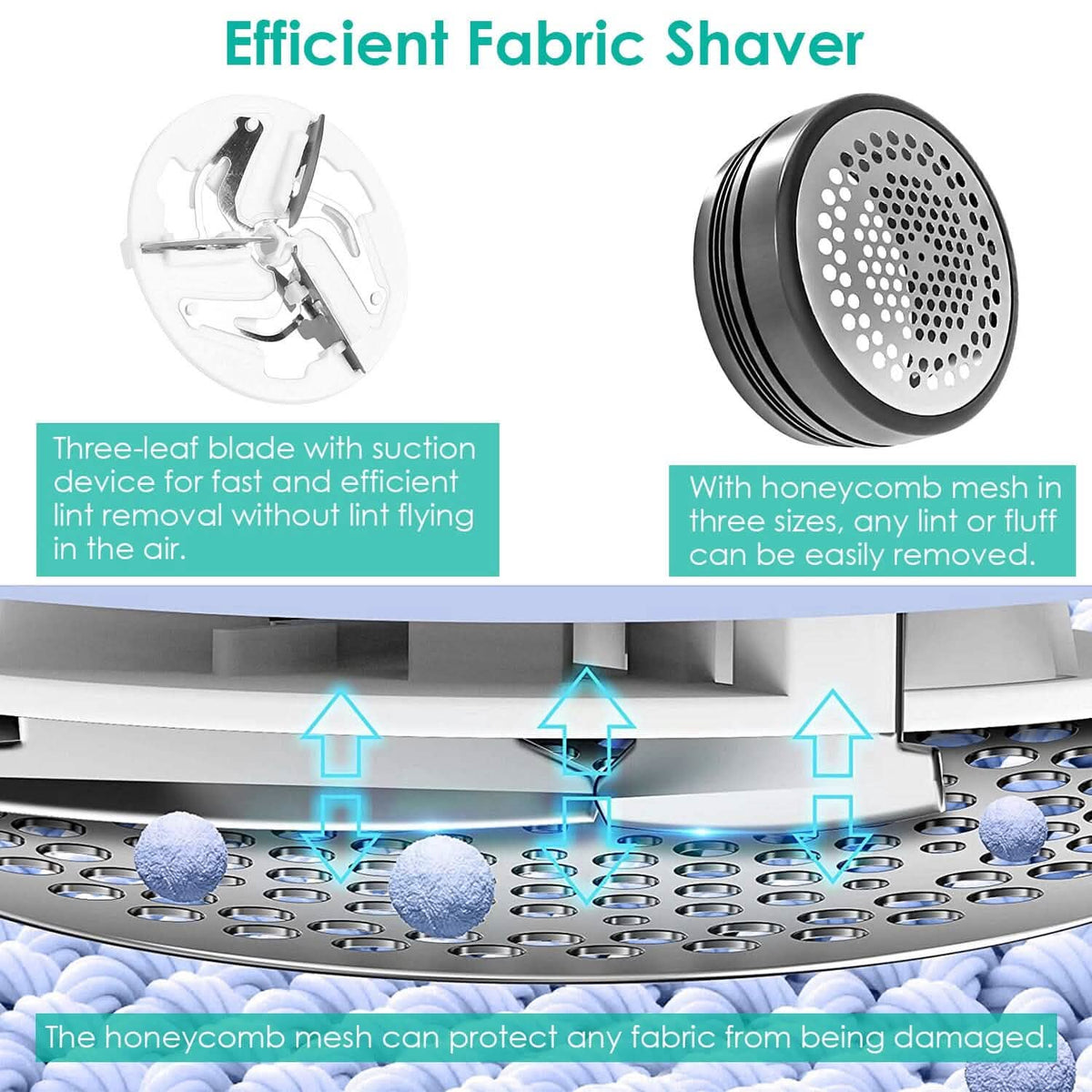Electric Fuzz Pilling Trimmer Sweater Shaver with Detachable Handle - A-1 Thread Vault