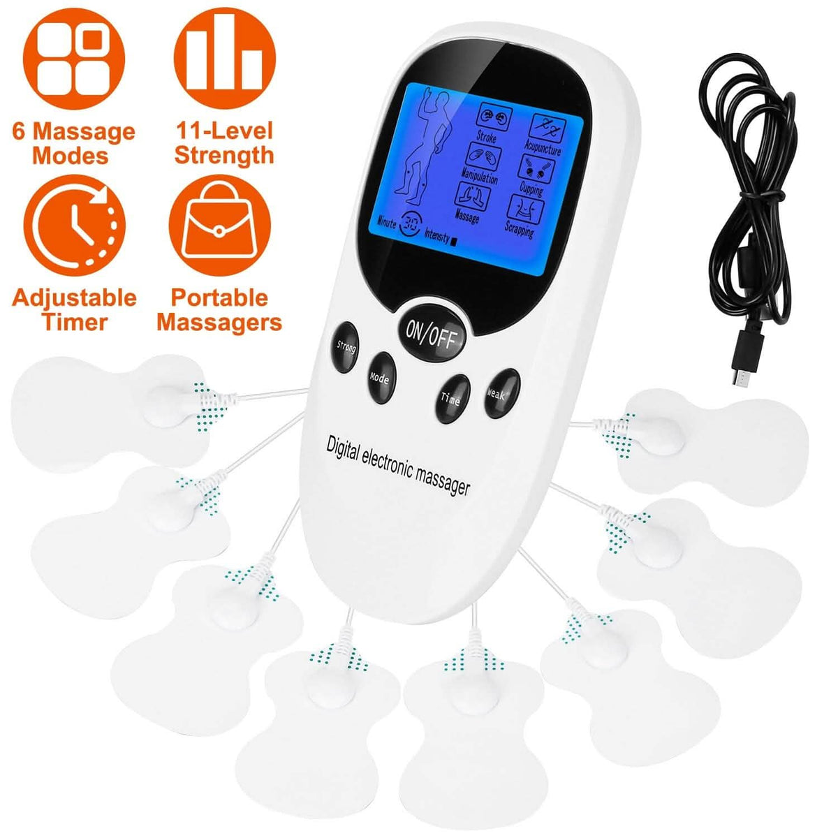 Electric Muscle Stimulator with Electrode Pads Wires - A-1 Thread Vault
