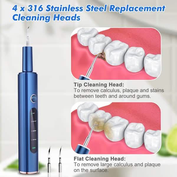 Electric Plaque Remover for Teeth, Rechargeable Teeth Cleaning Kit with 4 Modes - A-1 Thread Vault