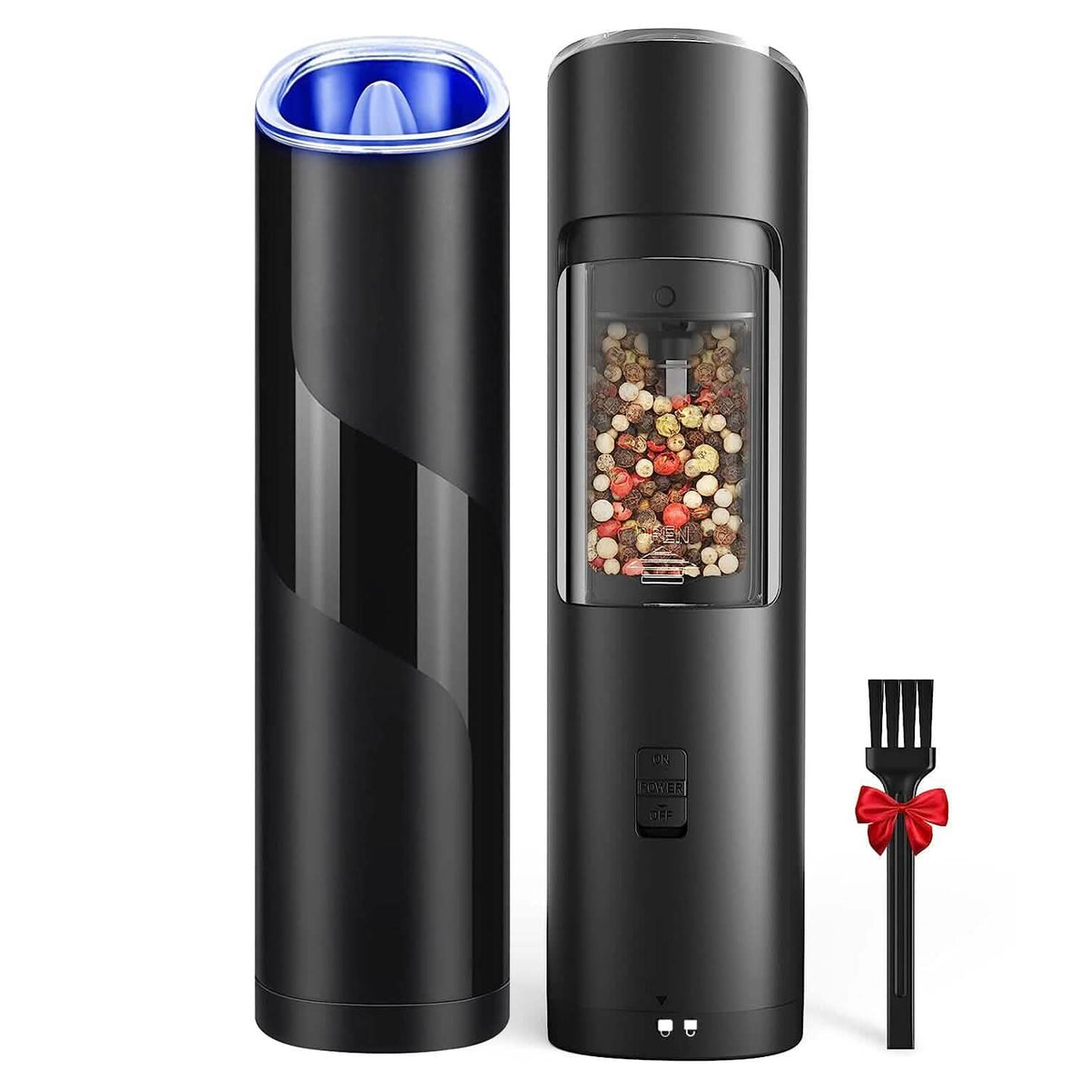Electric Salt and Pepper Grinder LED Indicator Adjustable Coarseness - A-1 Thread Vault