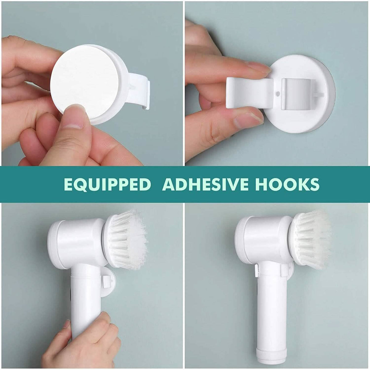 Electric Spin Scrubber Electric Cleaning Brush with 3 Brush Heads - A-1 Thread Vault