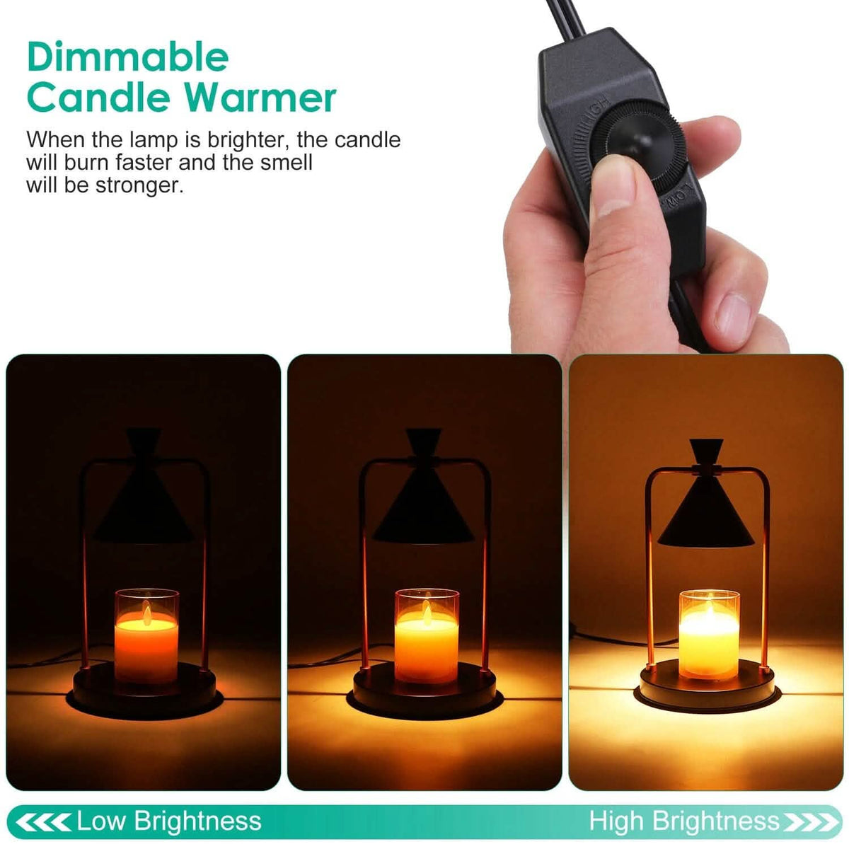 Electric Wax Melt Warmer Lamp Dimmable with 2 GU10 Bulbs - A-1 Thread Vault