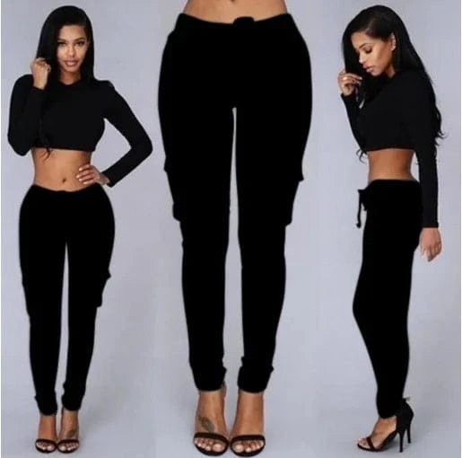 Elegant Elastic Women Pants Oversize Drawstring Long Pencil Pants - A-1 Thread Vault