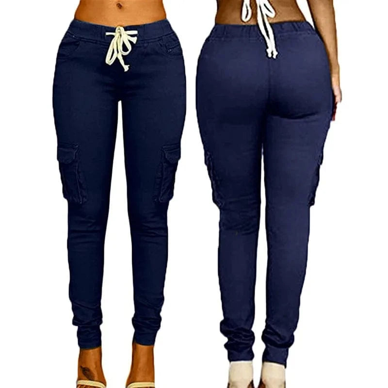 Elegant Elastic Women Pants Oversize Drawstring Long Pencil Pants - A-1 Thread Vault