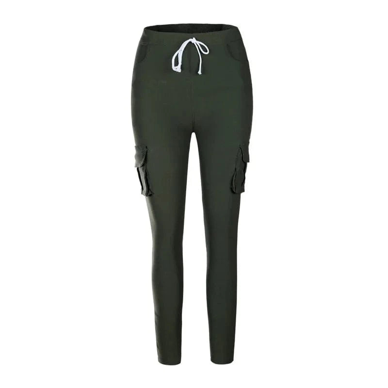 Elegant Elastic Women Pants Oversize Drawstring Long Pencil Pants - A-1 Thread Vault