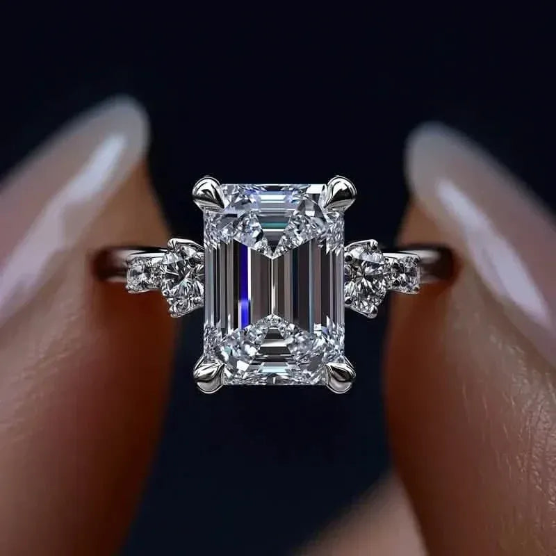 Elegant Princess Cut Cubic Zirconia Engagement Ring - A-1 Thread Vault