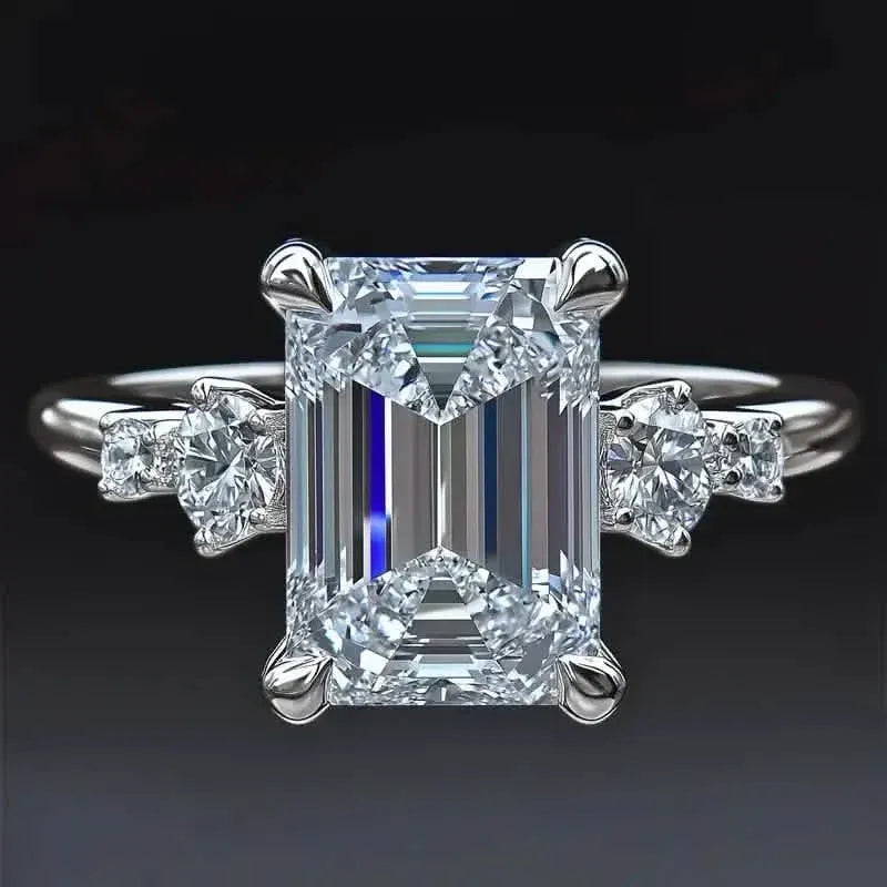 Elegant Princess Cut Cubic Zirconia Engagement Ring - A-1 Thread Vault