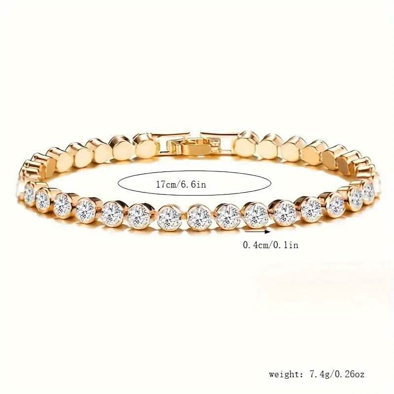 Elegant Rhinestone Tennis Bracelet - A-1 Thread Vault