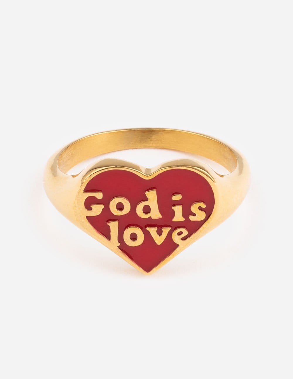 Enamel God is Love Ring - A-1 Thread Vault