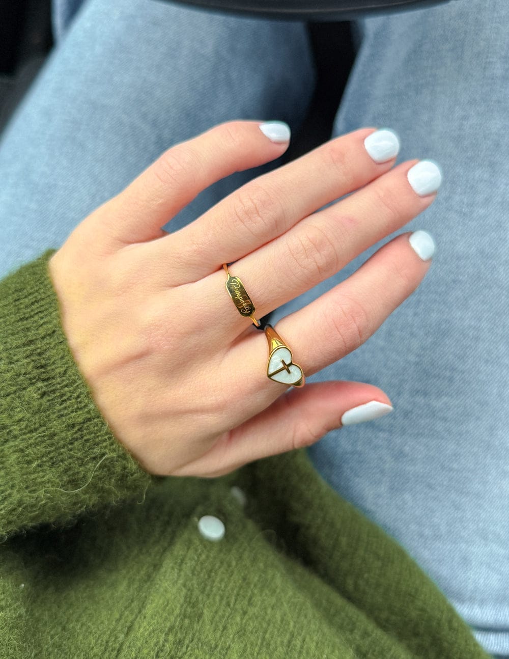 Enamel Heart Cross Ring - A-1 Thread Vault