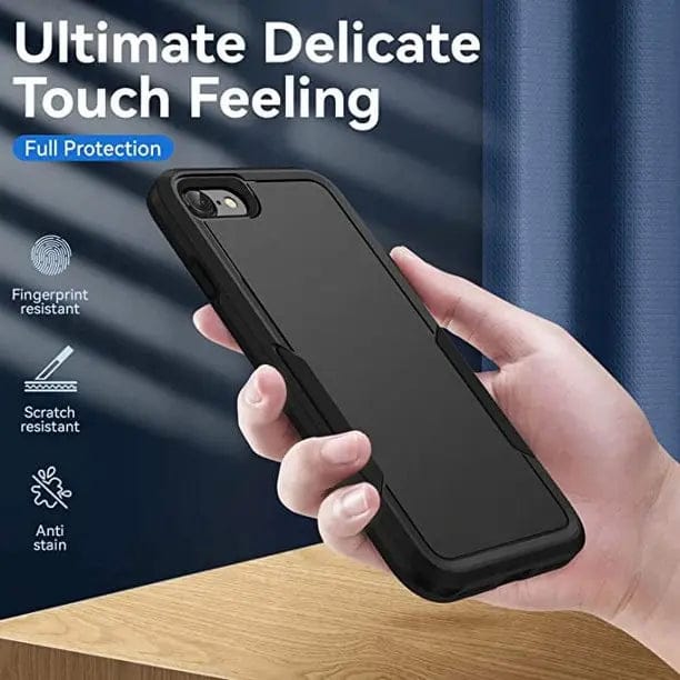 Entronix Bundle Compatible with iPhone 8/7/SE (2nd Gen) - Soft-Touch Dual-Layer Case & 1 Clear Screen Protector - A-1 Thread Vault