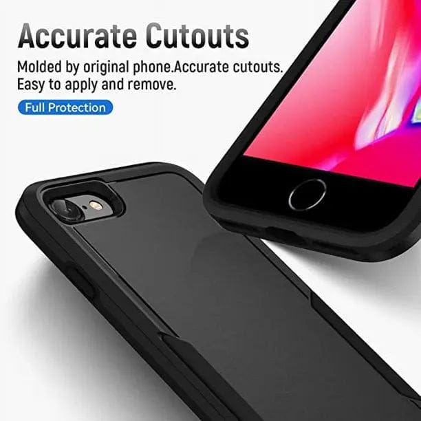 Entronix Bundle Compatible with iPhone 8/7/SE (2nd Gen) - Soft-Touch Dual-Layer Case & 1 Clear Screen Protector - A-1 Thread Vault