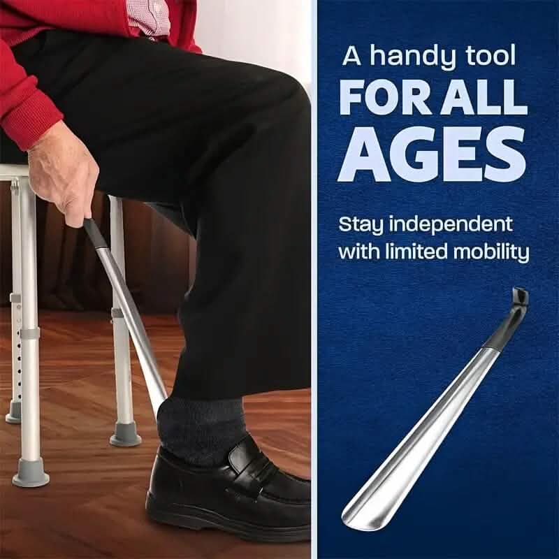 Ergonomic Stainless Steel Easy Grip Long Handle Shoe Horn - A-1 Thread Vault