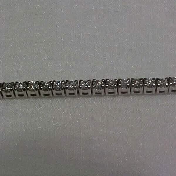 Estate 2.10CTW Natural Diamond Tennis Bracelet 14K White Gold 7" - A-1 Thread Vault