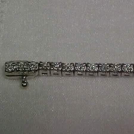 Estate 2.10CTW Natural Diamond Tennis Bracelet 14K White Gold 7" - A-1 Thread Vault
