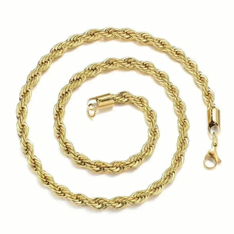 European Classic Twist Necklace Rope Chain - A-1 Thread Vault