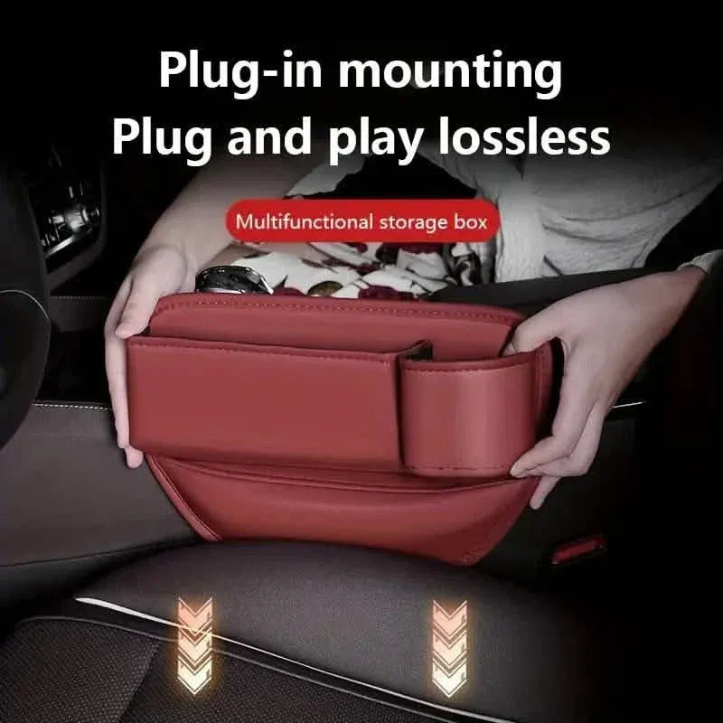 Expandable Car Seat Gap Organizer with Cup & Phone Holder - A-1 Thread Vault