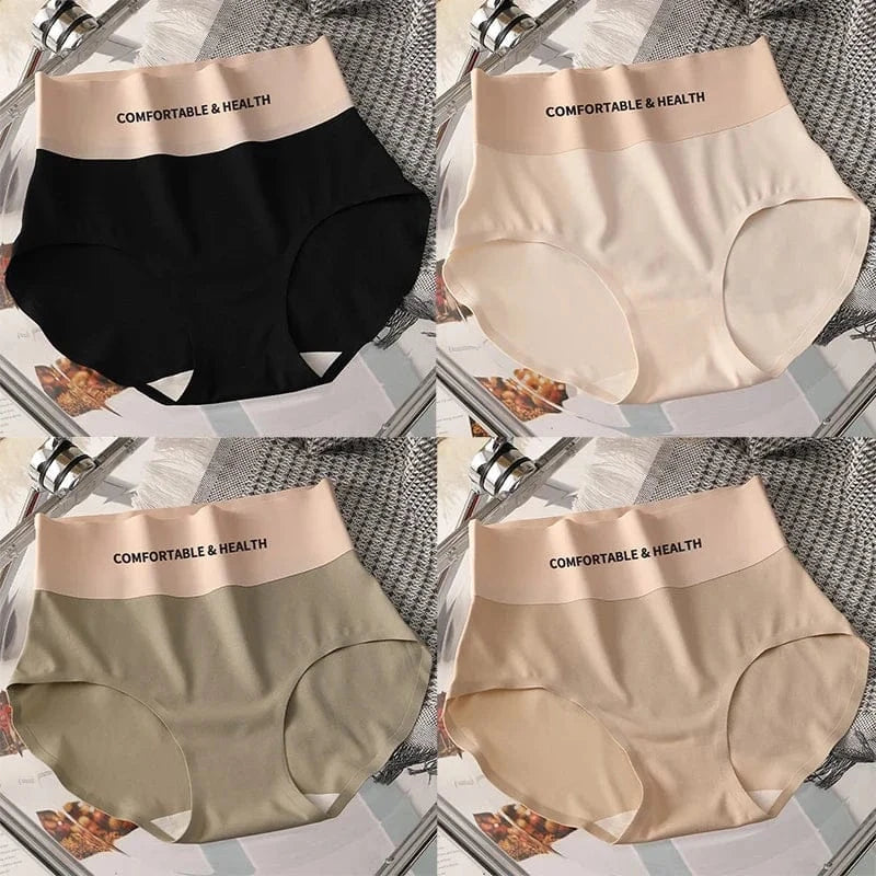 FallSweet 4PCS High Quality Women's Cotton Panties Seamless Briefs Plus Size Woman Lingerie Sexy Female Invisible Underwear M-XL - A-1 Thread Vault