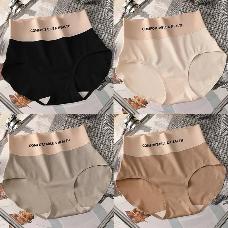 FallSweet 4PCS High Quality Women's Cotton Panties Seamless Briefs Plus Size Woman Lingerie Sexy Female Invisible Underwear M-XL - A-1 Thread Vault