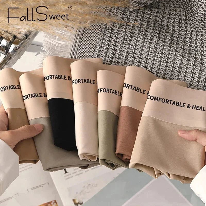 FallSweet 4PCS High Quality Women's Cotton Panties Seamless Briefs Plus Size Woman Lingerie Sexy Female Invisible Underwear M-XL - A-1 Thread Vault