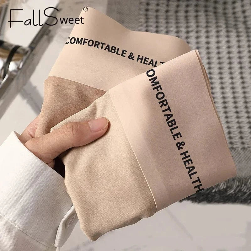 FallSweet 4PCS High Quality Women's Cotton Panties Seamless Briefs Plus Size Woman Lingerie Sexy Female Invisible Underwear M-XL - A-1 Thread Vault